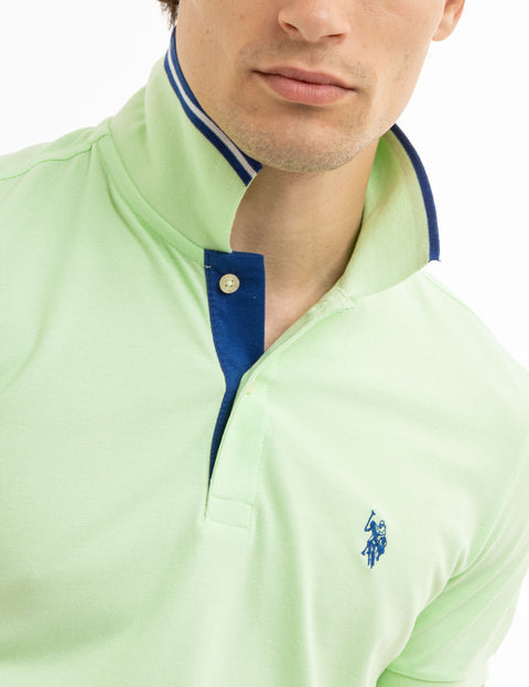SLIM FIT STRETCH PIQUE SOLID POLO SHIRT - U.S. Polo Assn.