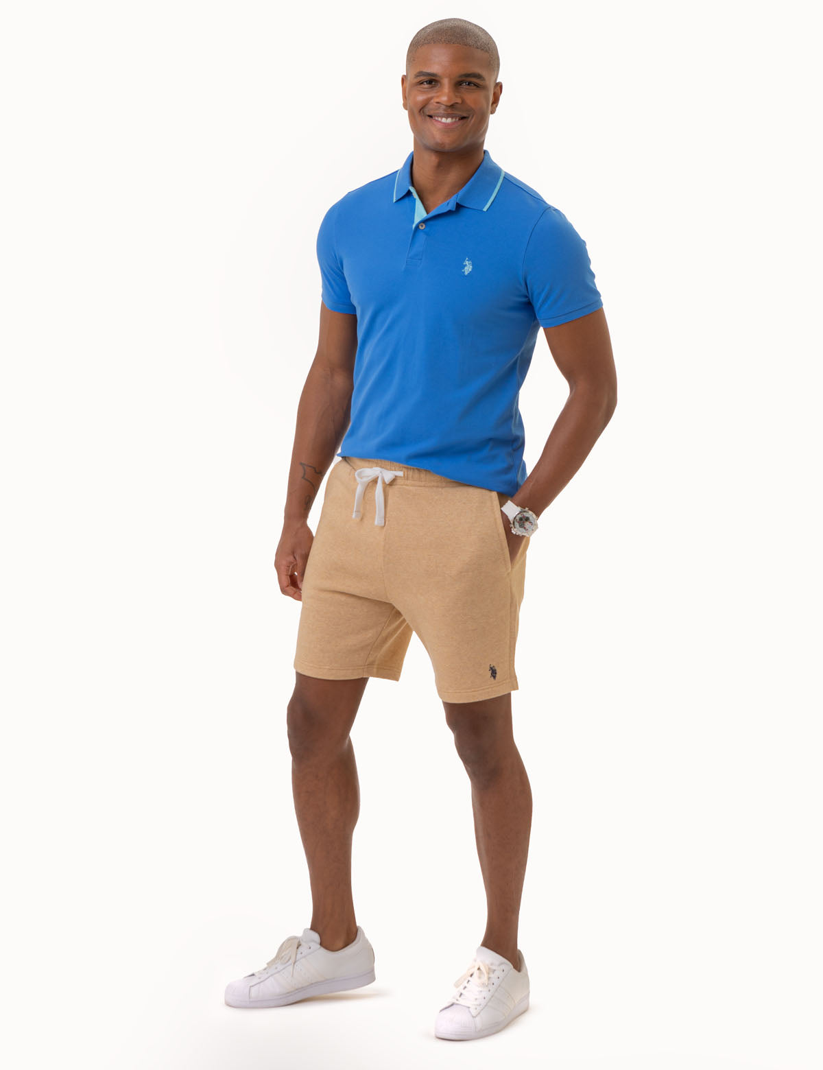 Stretch piqué slim-fit polo shirt main image 1