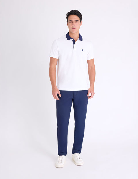 SLIM FIT STRETCH SOLID PIQUE POLO SHIRT - U.S. Polo Assn.