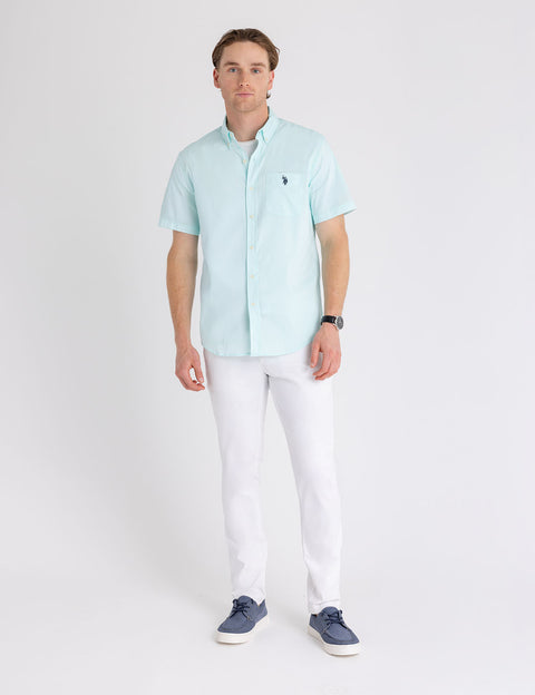 SHORT SLEEVE STRETCH POPLIN SHIRT - U.S. Polo Assn.