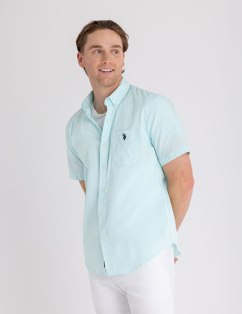 SHORT SLEEVE STRETCH POPLIN SHIRT - U.S. Polo Assn.