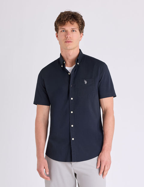 SHORT SLEEVE STRETCH POPLIN SHIRT - U.S. Polo Assn.