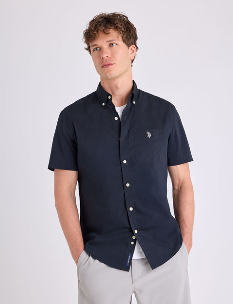 SHORT SLEEVE STRETCH POPLIN SHIRT - U.S. Polo Assn.