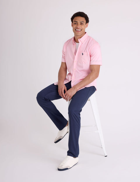 SHORT SLEEVE STRETCH POPLIN SHIRT - U.S. Polo Assn.