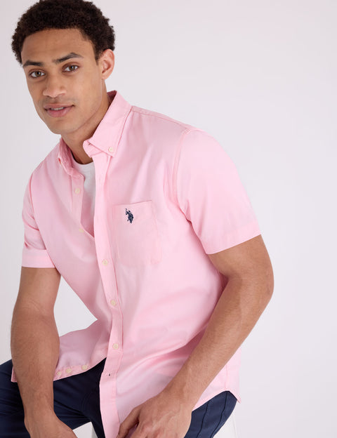 SHORT SLEEVE STRETCH POPLIN SHIRT - U.S. Polo Assn.
