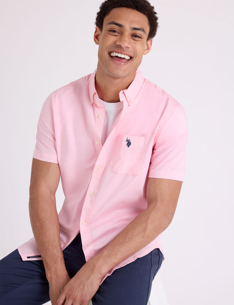 SHORT SLEEVE STRETCH POPLIN SHIRT - U.S. Polo Assn.