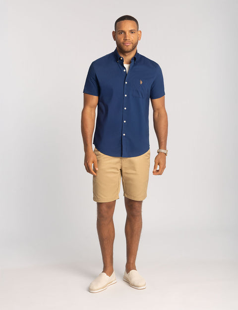SHORT SLEEVE STRETCH POPLIN SHIRT - U.S. Polo Assn.