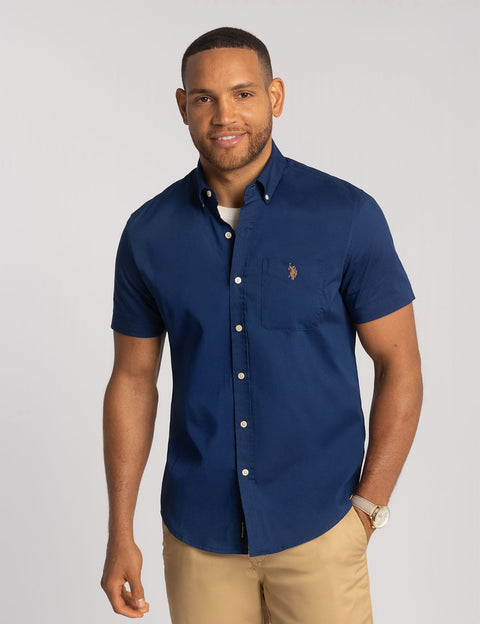 SHORT SLEEVE STRETCH POPLIN SHIRT - U.S. Polo Assn.
