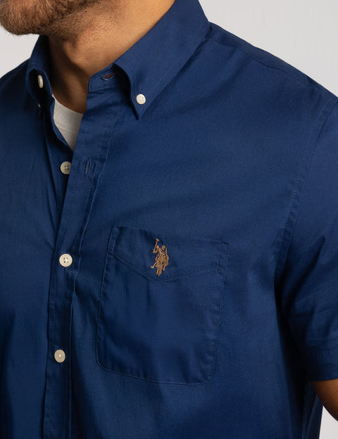 SHORT SLEEVE STRETCH POPLIN SHIRT - U.S. Polo Assn.