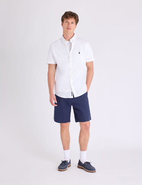 SHORT SLEEVE STRETCH POPLIN SHIRT - U.S. Polo Assn.