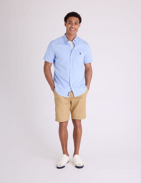 SHORT SLEEVE STRETCH POPLIN SHIRT - U.S. Polo Assn.
