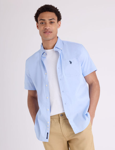 SHORT SLEEVE STRETCH POPLIN SHIRT - U.S. Polo Assn.