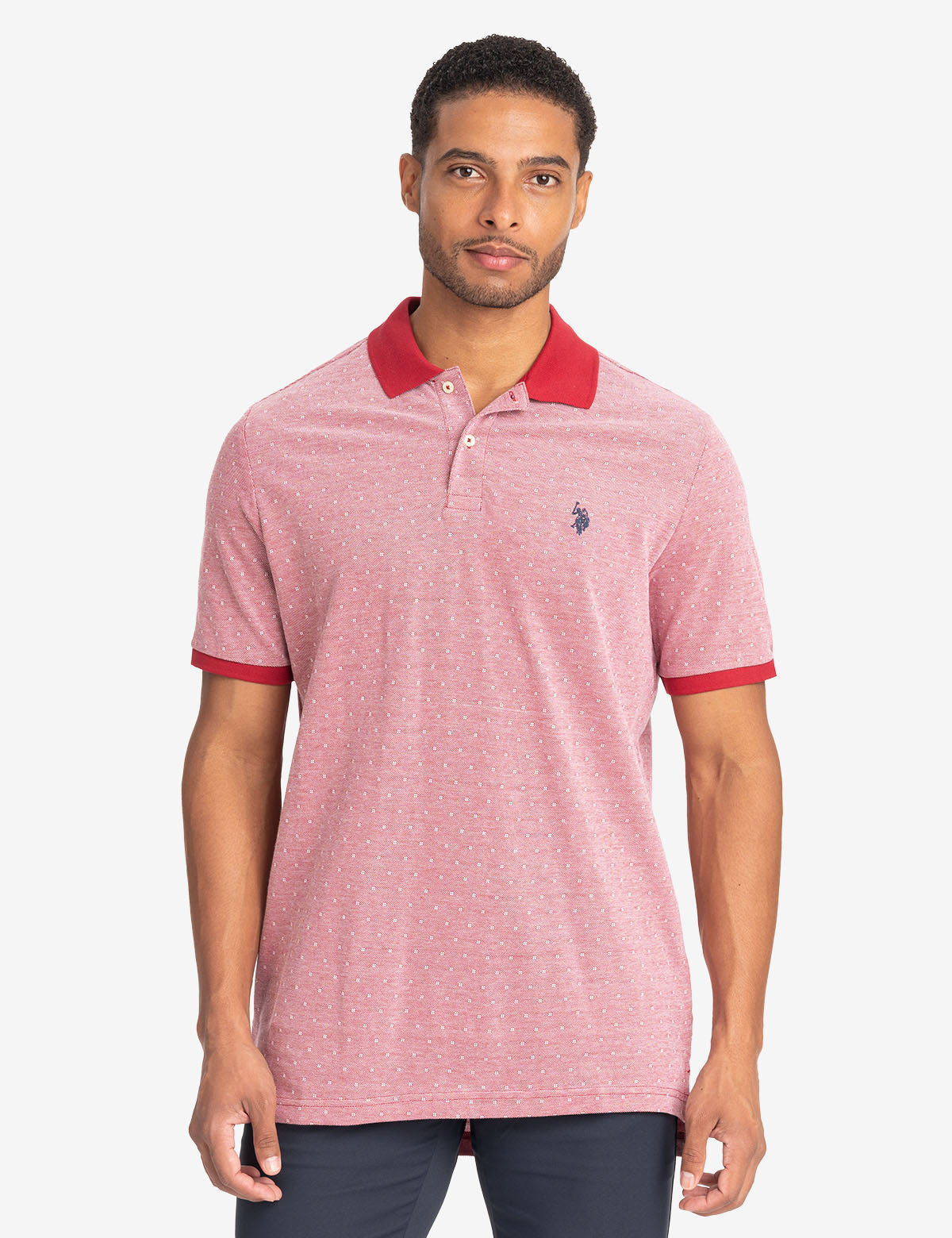 Kirkaldy Tartan Crest Birdseye Mesh Polo Shirt