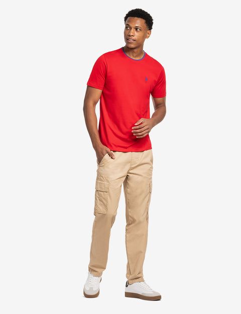TIPPED CREW NECK COLLAR T-SHIRT - U.S. Polo Assn.