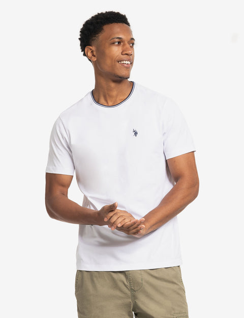 TIPPED CREW NECK COLLAR T-SHIRT - U.S. Polo Assn.