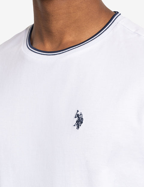 TIPPED CREW NECK COLLAR T-SHIRT - U.S. Polo Assn.