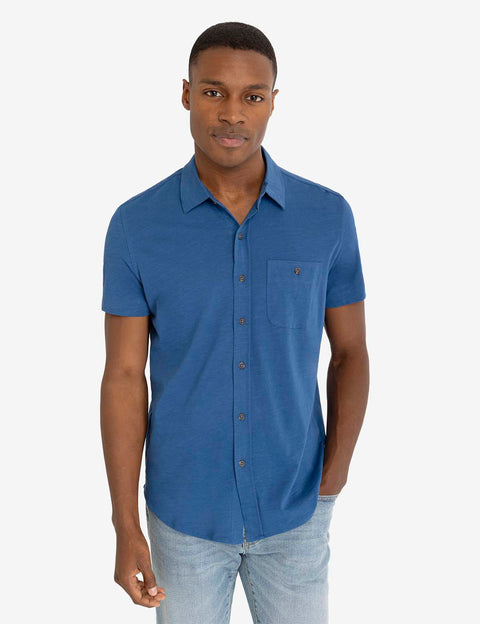 FULL PLACKET SLUB JERSEY SHIRT - U.S. Polo Assn.
