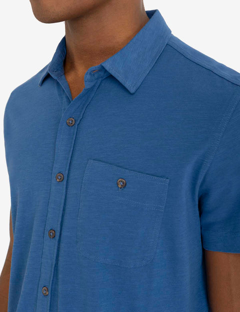 FULL PLACKET SLUB JERSEY SHIRT - U.S. Polo Assn.