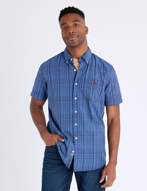 YARN DYE COTTON SHORT SLEEVE SHIRT - U.S. Polo Assn.