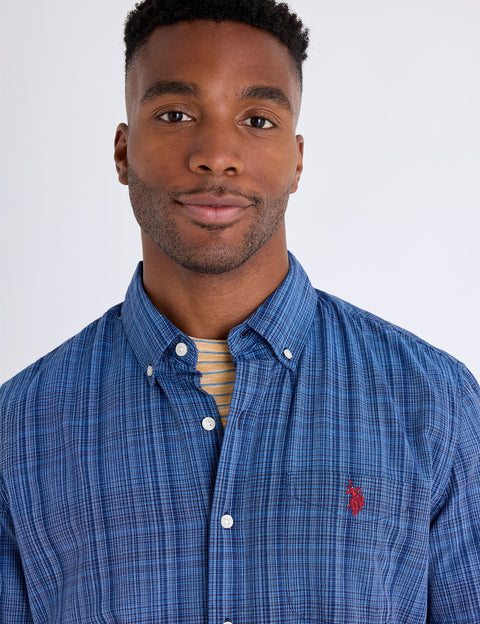 YARN DYE COTTON SHORT SLEEVE SHIRT - U.S. Polo Assn.