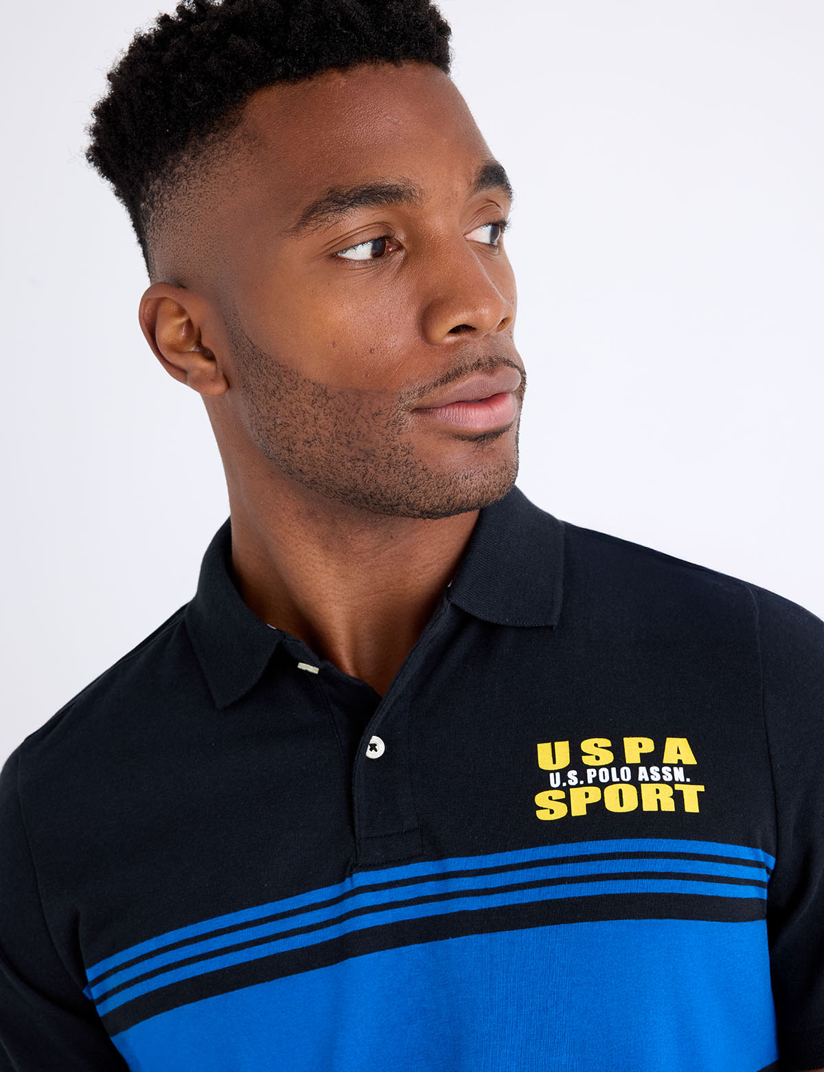 USPA SPORT ENGINEERED STRIPE POLO SHIRT– U.S. Polo Assn.