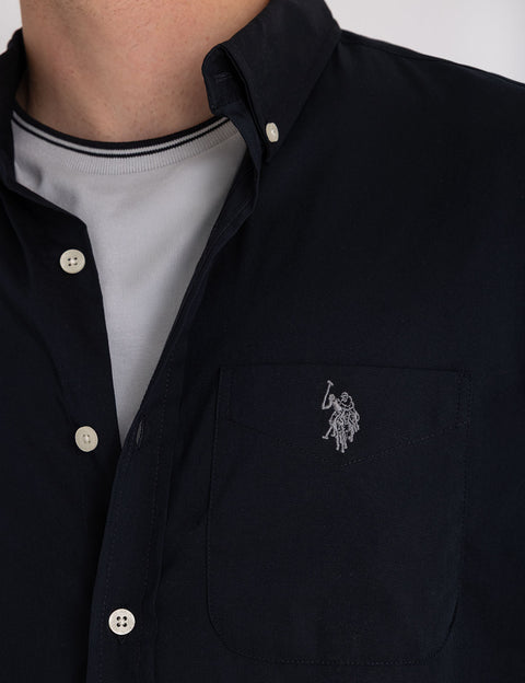 SOLID STRETCH POPLIN LONG SLEEVE SHIRT - U.S. Polo Assn.
