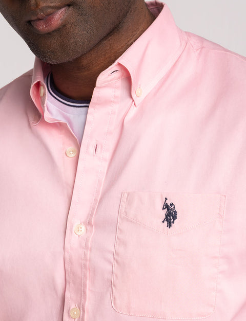 SOLID STRETCH POPLIN LONG SLEEVE SHIRT - U.S. Polo Assn.