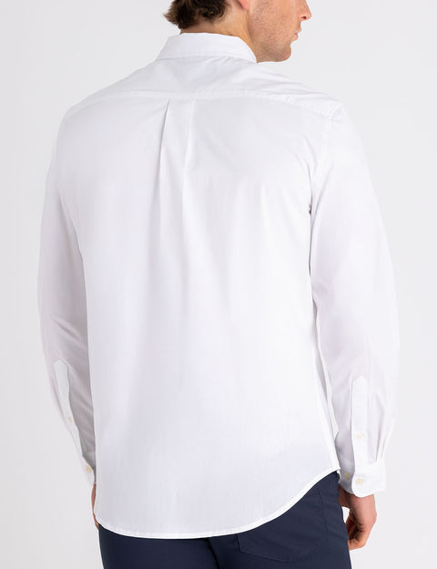 SOLID STRETCH POPLIN LONG SLEEVE SHIRT - U.S. Polo Assn.