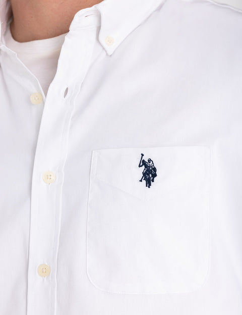 SOLID STRETCH POPLIN LONG SLEEVE SHIRT - U.S. Polo Assn.