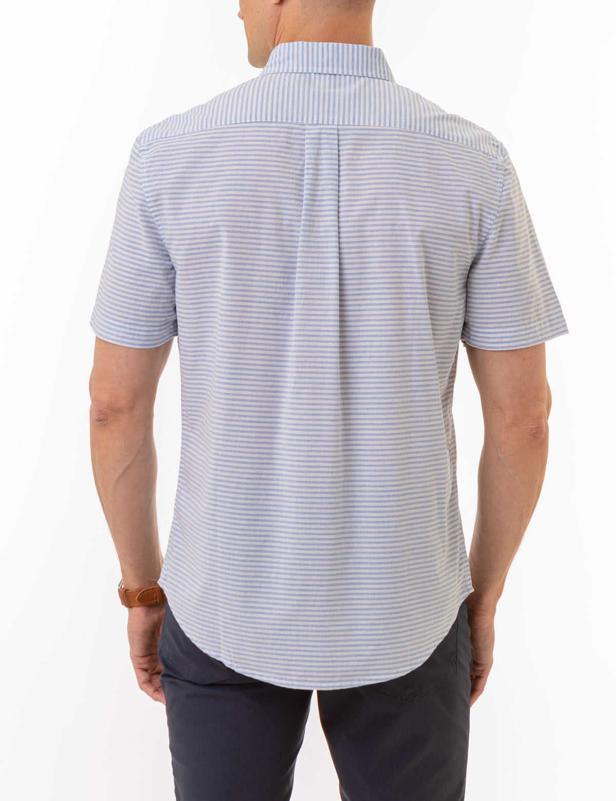 Poplin Collar Short Sleeve Pullover