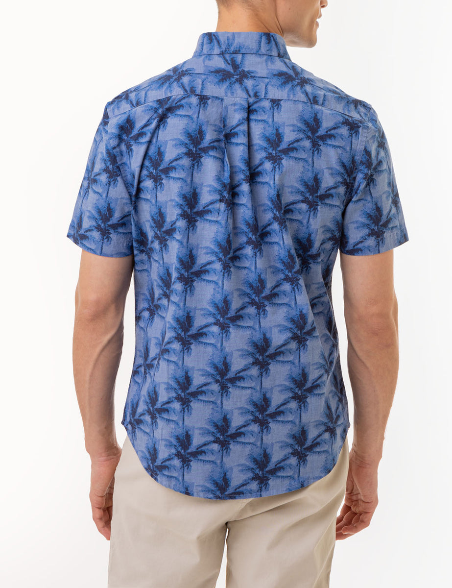 PALM TREE SLUB CHAMBRAY WOVEN SHIRT– U.S. Polo Assn.