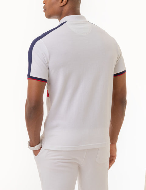 USA COLORBLOCK GRAPHIC PIQUE POLO SHIRT - U.S. Polo Assn.