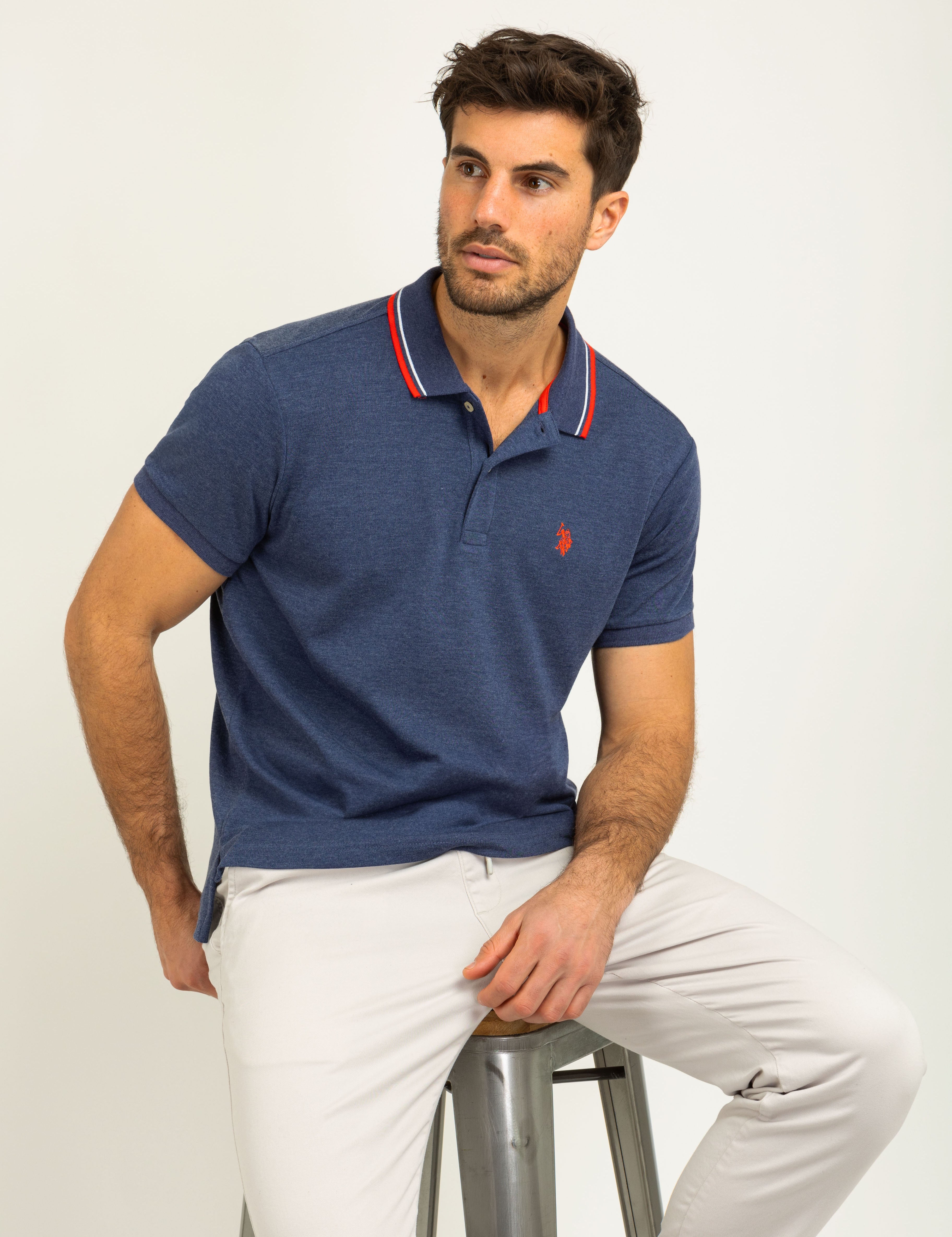 26SS Te/Ca Milled Light Polo【S】 1200W-10883-CarolinaBl-0-