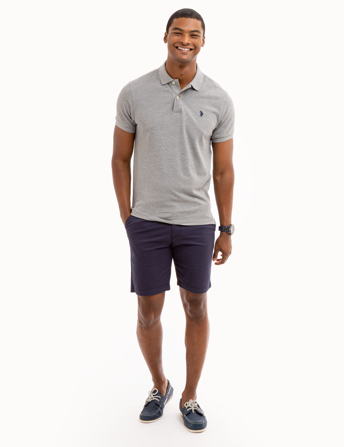 Polo Pique 'Feifer' - Light Army / Solid