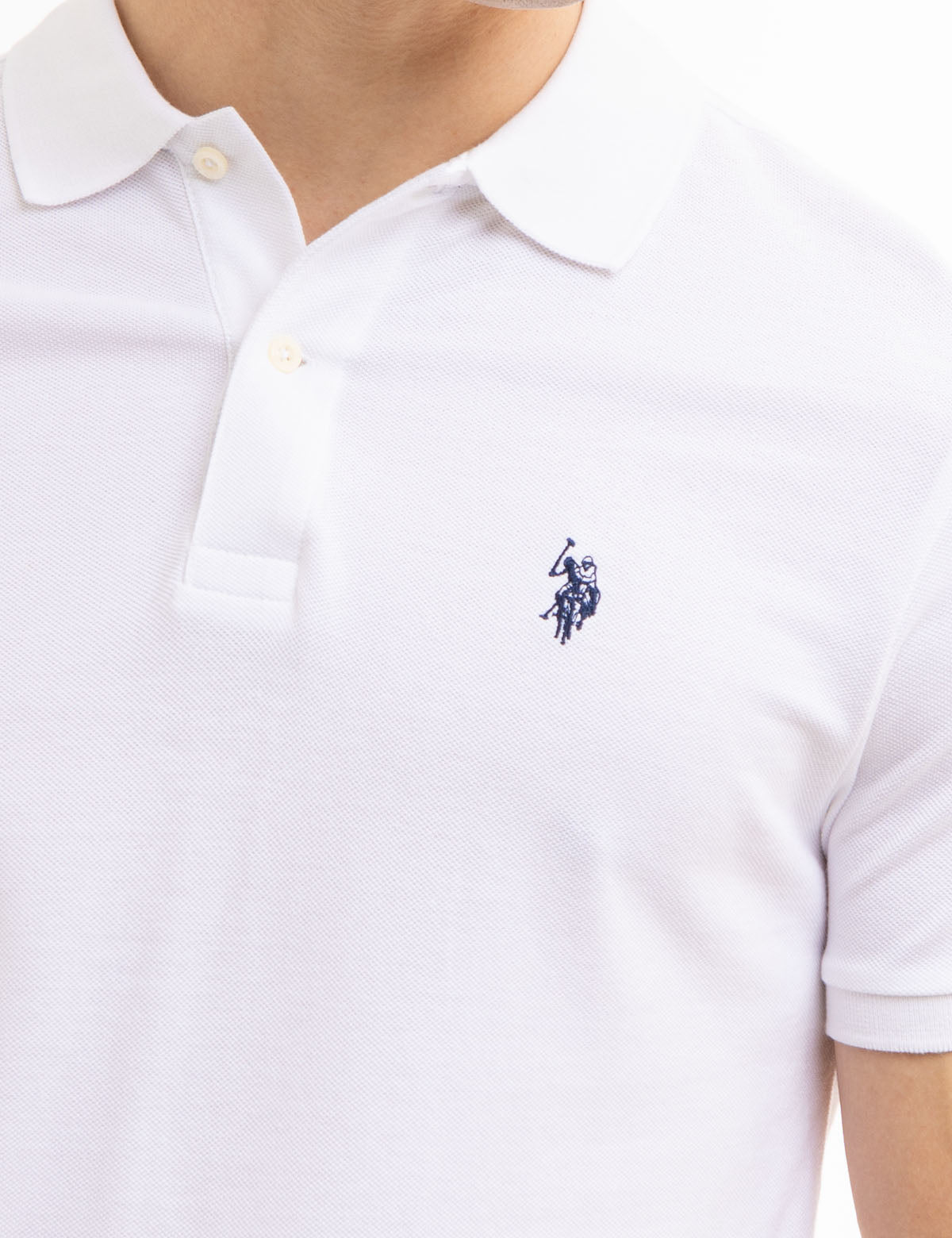 Solid Pique UPF50 Scalloped Polo Top main image 0
