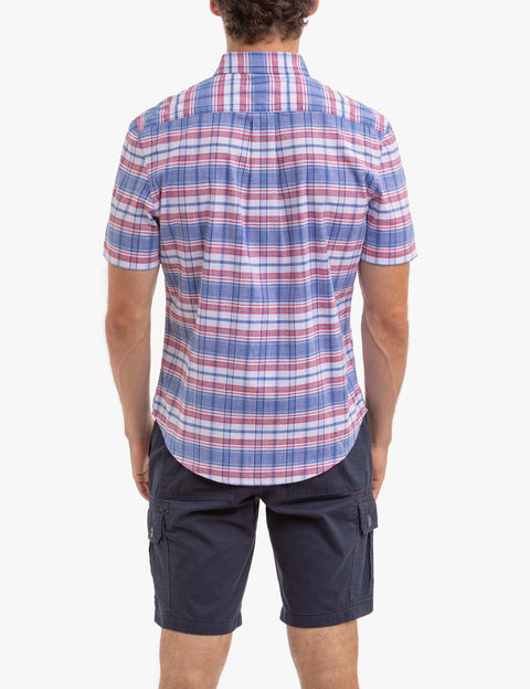 STRIPE SLUB POPLIN SHORT SLEEVE WOVEN SHIRT - U.S. Polo Assn.