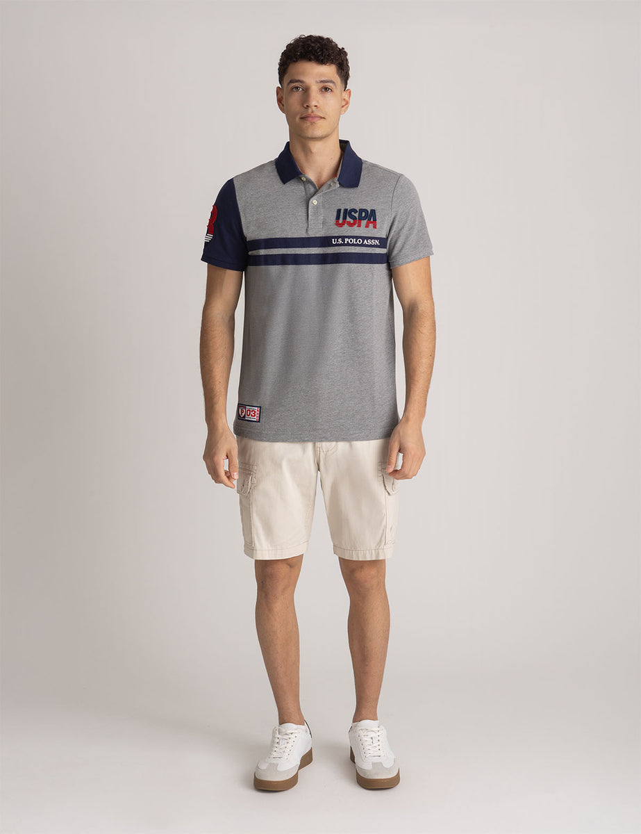 USPA COLOR BLOCK PIQUE POLO SHIRT– U.S. Polo Assn.