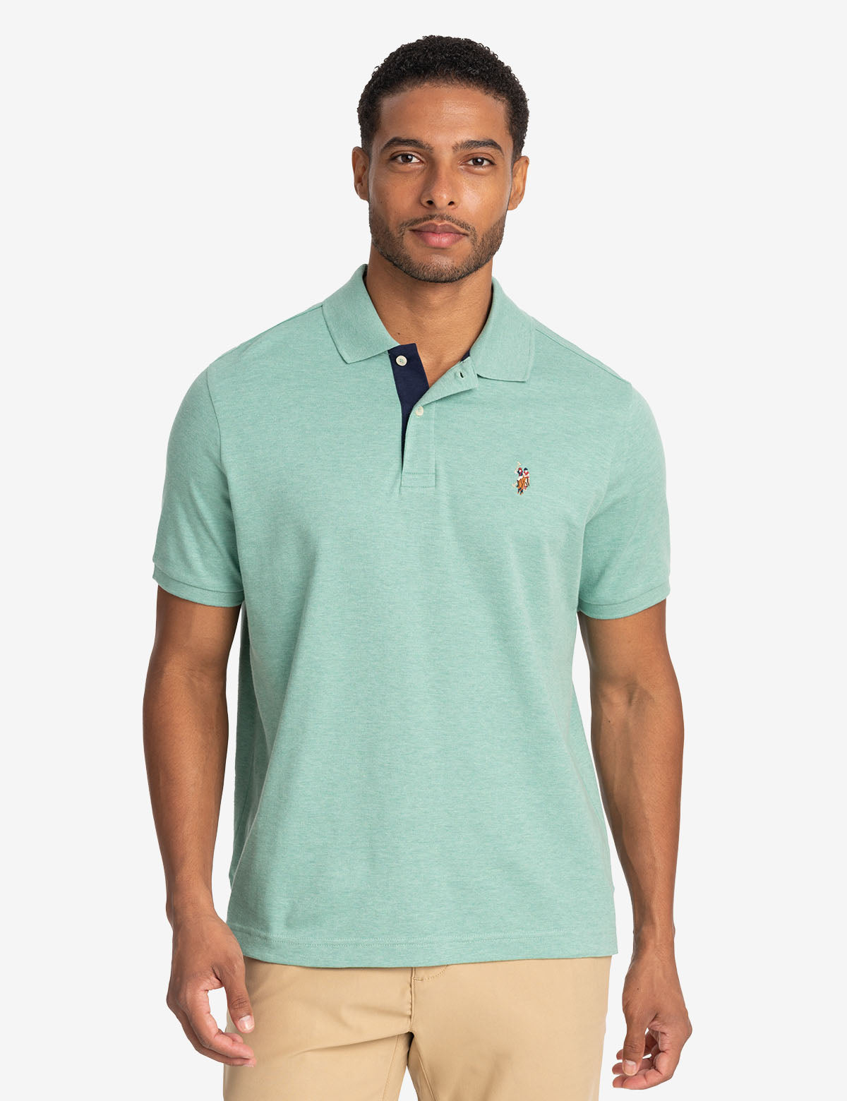 MULTI COLOR LOGO INTERLOCK POLO SHIRT– U.S. Polo Assn.