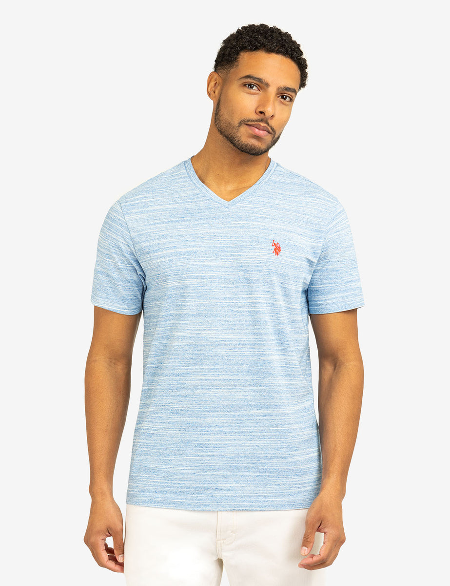 SPACE DYE JERSEY V-NECK T-SHIRT– U.S. Polo Assn.