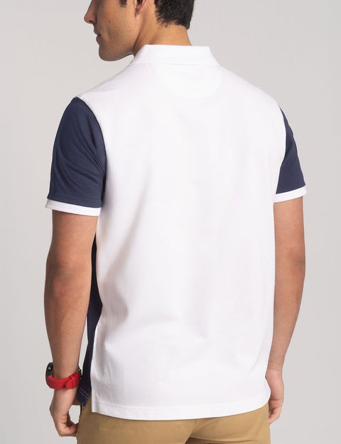 CHEST FLAG COLOR BLOCK PIQUE POLO SHIRT - U.S. Polo Assn.