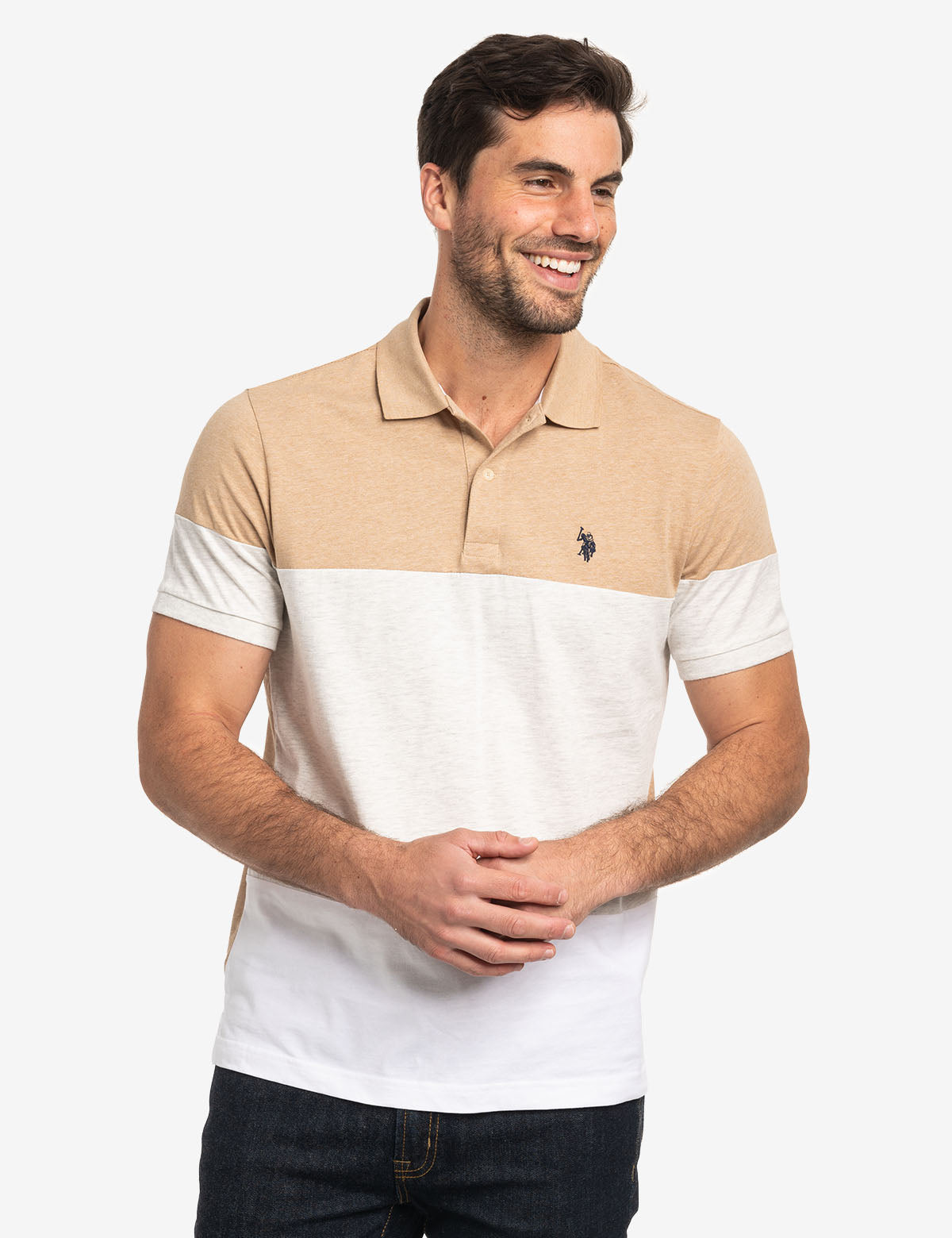 COLOR BLOCK JERSEY POLO SHIRT– U.S. Polo Assn.