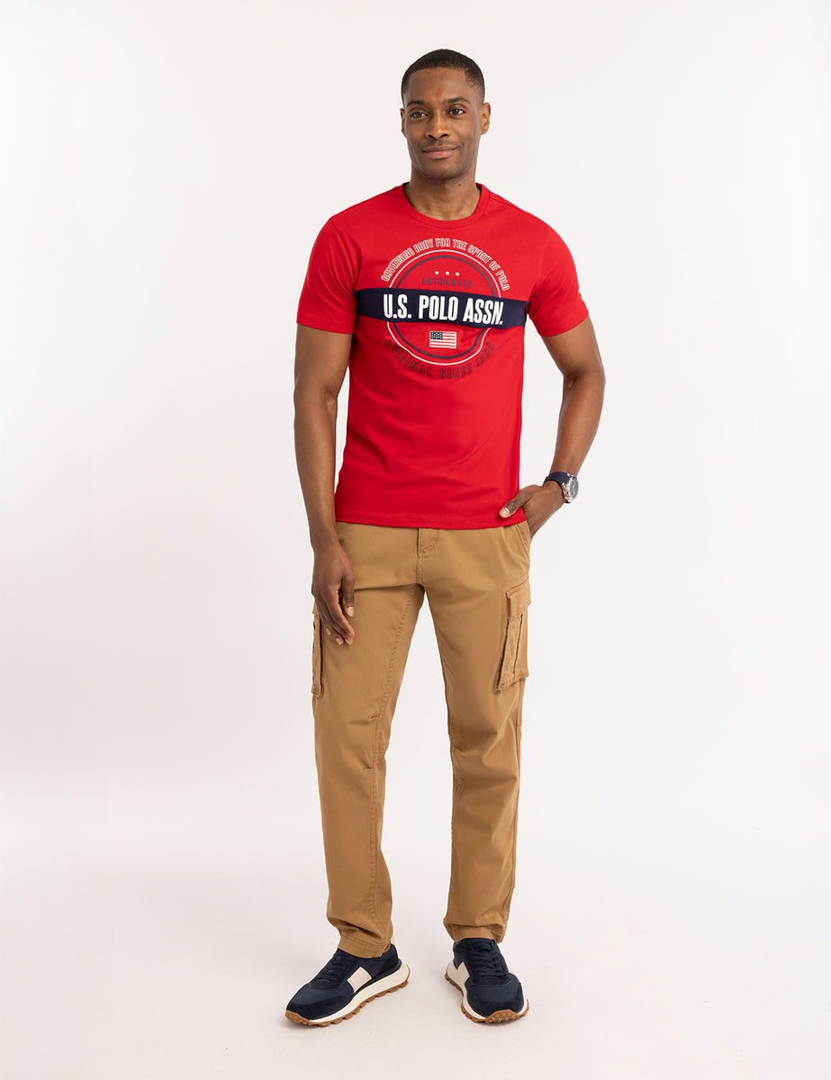 USPA PIECED CIRCLE LOGO JERSEY T-SHIRT– U.S. Polo Assn.