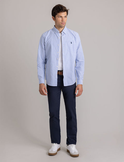 VERTICAL STRIPE YARN DYE OXFORD SHIRT - U.S. Polo Assn.