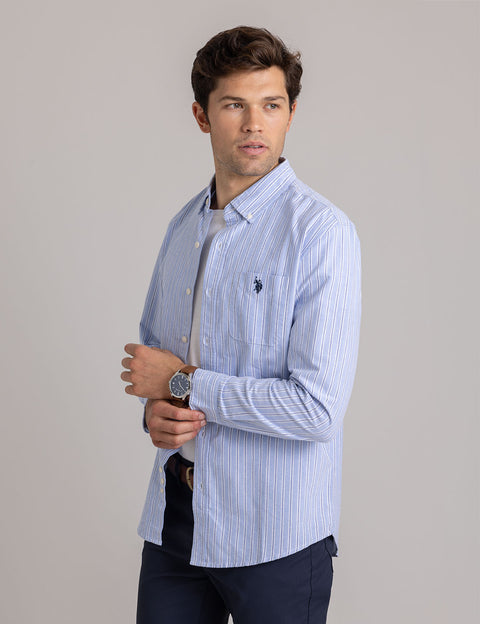 VERTICAL STRIPE YARN DYE OXFORD SHIRT - U.S. Polo Assn.
