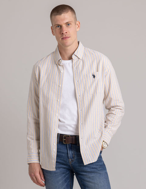 VERTICAL STRIPE YARN DYE OXFORD SHIRT - U.S. Polo Assn.