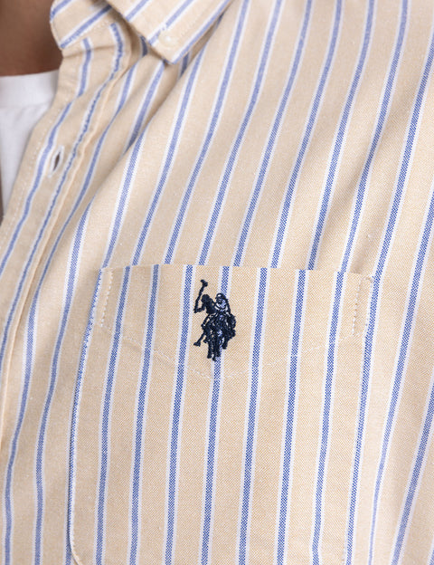 VERTICAL STRIPE YARN DYE OXFORD SHIRT - U.S. Polo Assn.