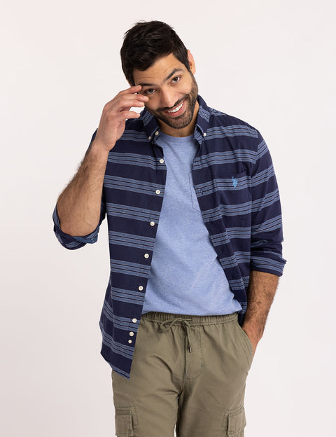 COTTON TRIPLE STRETCH POPLIN SHIRT - U.S. Polo Assn.