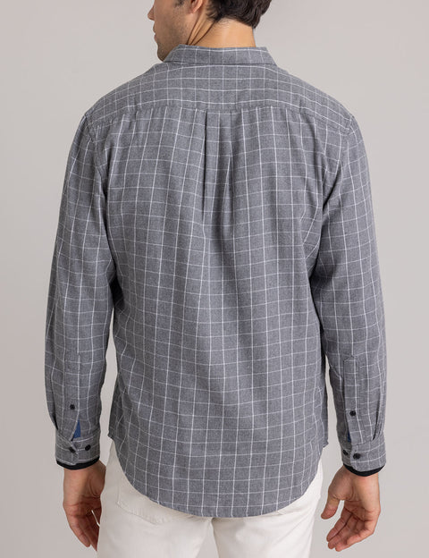 HEATHERED PEACHED TWILL LONG SLEEVE SHIRT - U.S. Polo Assn.