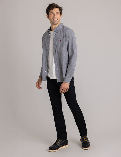 GINGHAM POPLIN LONG SLEEVE SHIRT - U.S. Polo Assn.