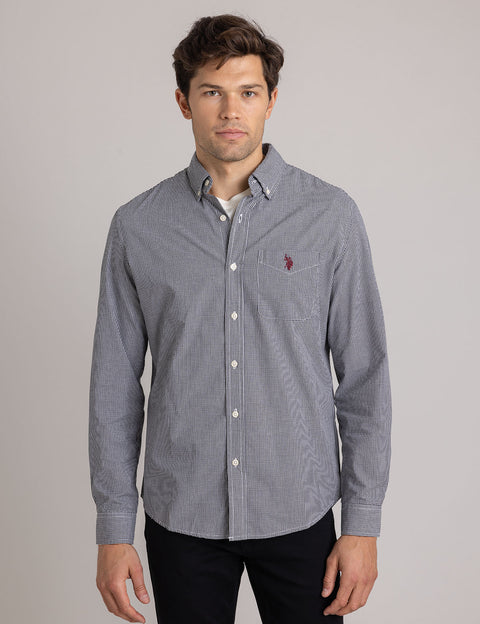 GINGHAM POPLIN LONG SLEEVE SHIRT - U.S. Polo Assn.